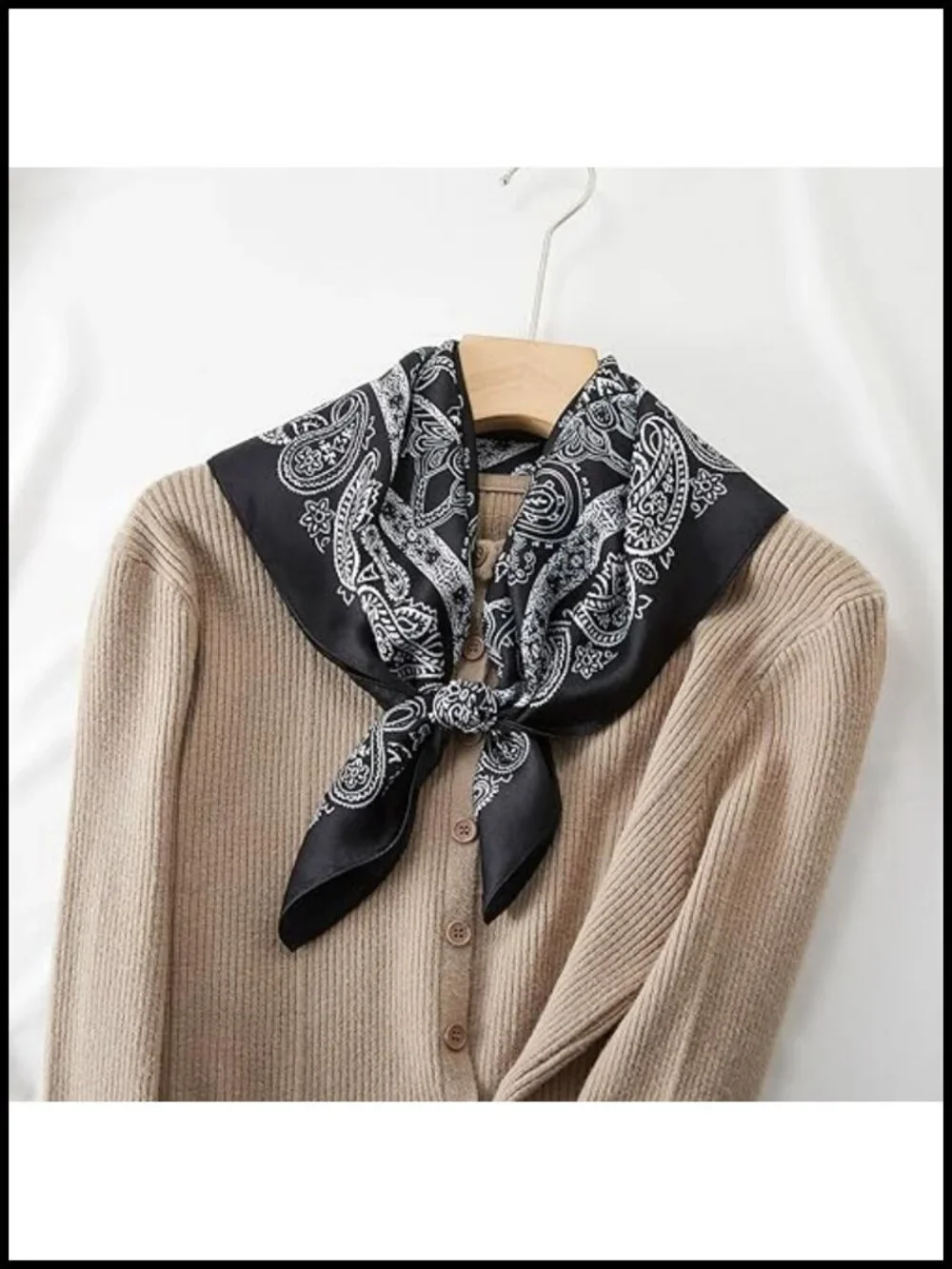 100% Mulberry Silk Square Scarf 27x27 Neck Hair Scarf Bandana